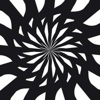 Black and White Abstract Psychedelic Art Background. Vector Illustration.