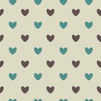 Happy Valentines Day Seamless Pattern Background with Heart. Vector Illustration
