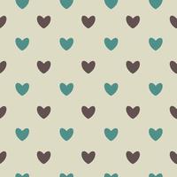 Happy Valentines Day Seamless Pattern Background with Heart. Vector Illustration