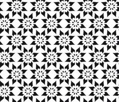 Simple Abstract Seamless Pattern of Flower, Vector Illustration