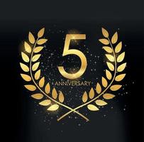 Template Logo 5 Years Anniversary Vector Illustration