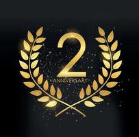Template Logo 2 Years Anniversary Vector Illustration