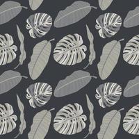 Abstract tropical palm  leaf seamless pattern background. Vector Illustration
