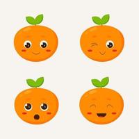 Cheerful citrus character. Vector illustration