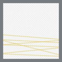 Abstract Golden or Bronze Color Chain Decorative element. Vector illustration
