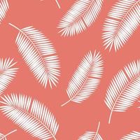 Palm Leaf Seamless Pattern Background. Vector Illustration.