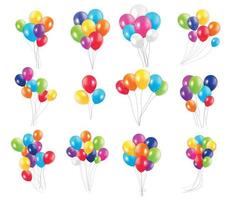 Set of Colored Balloons, Vector Illustration.