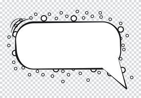 Cartoon speech bubbles on transparent background. Vector Illustration