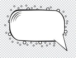 Cartoon speech bubbles on transparent background. Vector Illustration