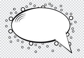 Cartoon speech bubbles on transparent background. Vector Illustration