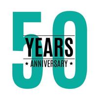 Template Logo 50 Years Anniversary Vector Illustration