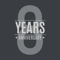 Template Logo 8 Years Anniversary Vector Illustration