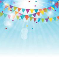 Party Background with Flags Vector Illustration