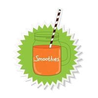 Fresh Smoothie. Healthy Food. Vector Illustration