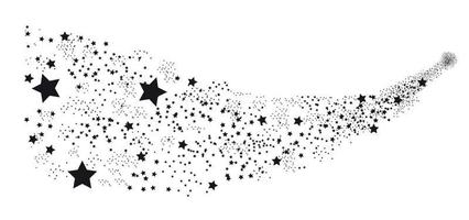 estrella cometa sobre fondo blanco. ilustración vectorial. vector