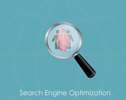 SEO - Search Engine Optimization Flat Icon Vector Illustration