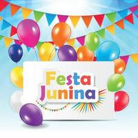 Ilustración de vector de fondo de festa junina