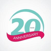 Template Logo 20 Anniversary Vector Illustration