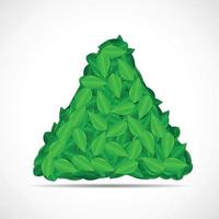 Fondo de hojas verdes naturales. ilustración vectorial vector