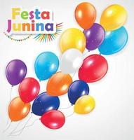 Ilustración de vector de fondo de festa junina