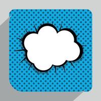 Speech Bubble Pop Art Background On Dot Background Vector Illustration