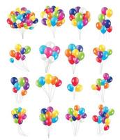 Set of Colored Balloons, Vector Illustration.