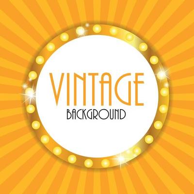 Retro Vintage Background Template Vector Illustration