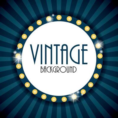 Retro Vintage Background Template Vector Illustration