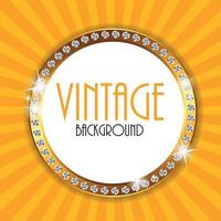 Retro Vintage Background Template Vector Illustration