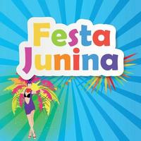 Ilustración de vector de fondo de festa junina