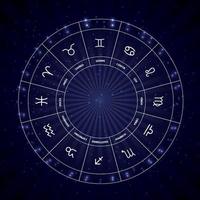 conjunto de símbolo de signo del zodíaco. ilustración vectorial