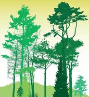 imagen de la naturaleza. silueta de árbol. ilustración vectorial. vector
