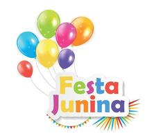 Ilustración de vector de fondo de festa junina