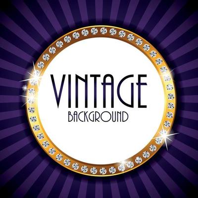 Retro Vintage Background Template Vector Illustration