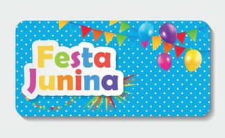 Ilustración de vector de fondo de festa junina