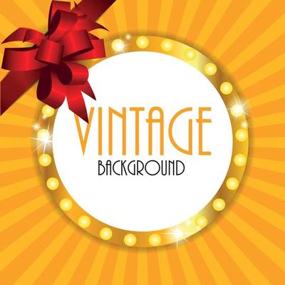 Retro Vintage Background Template Vector Illustration