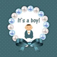 Vector Illustration for Newborn Boy