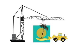 concepto de idea moderna para su negocio la creación de recreación, hoja de palma. ilustración vectorial. vector