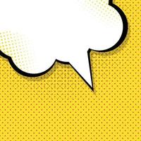 Speech Bubble Pop Art Background On Dot Background Vector Illustration