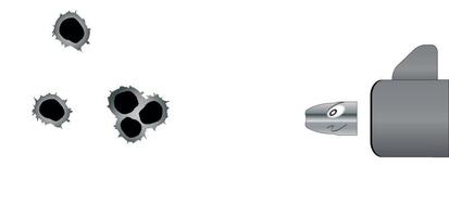 Bullet. Weapons Isolated on White Background. Vector Illustration.