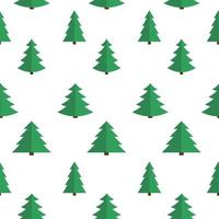 Christmas Flat Tree Seamless Pattern Background Vector Illustration