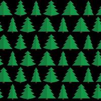 Christmas Flat Tree Seamless Pattern Background Vector Illustration