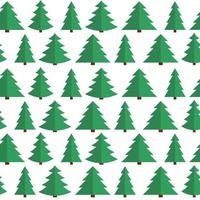 Christmas Flat Tree Seamless Pattern Background Vector Illustration