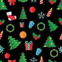 Happy New Year and Marry Christmas Seamless Pattern Background vector