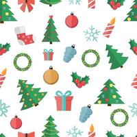 Happy New Year and Marry Christmas Seamless Pattern Background vector