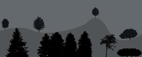 imagen de la naturaleza. silueta de árbol. ilustración vectorial. vector