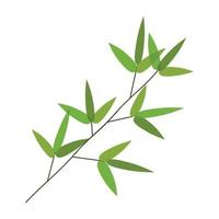 Colourful Bamboo Leaves. Vector Illustration.