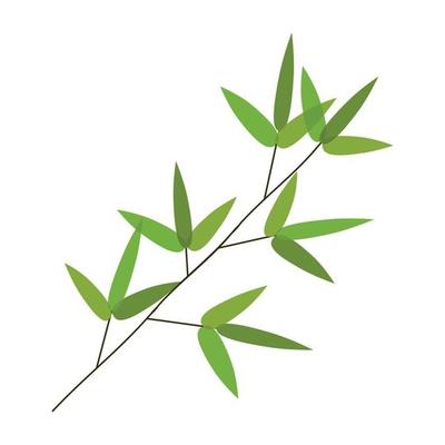 Colourful Bamboo Leaves. Vector Illustration.