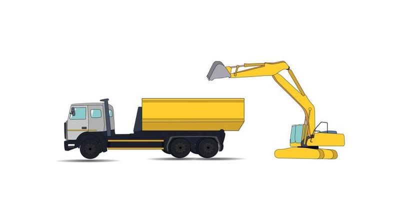 Construction Machinery. Vector Illustration.