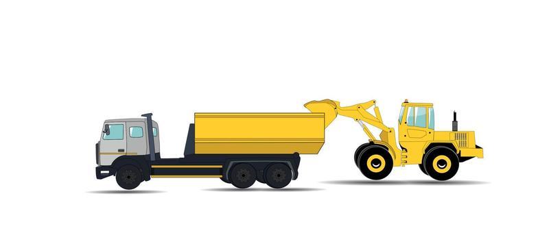 Construction Machinery. Vector Illustration.